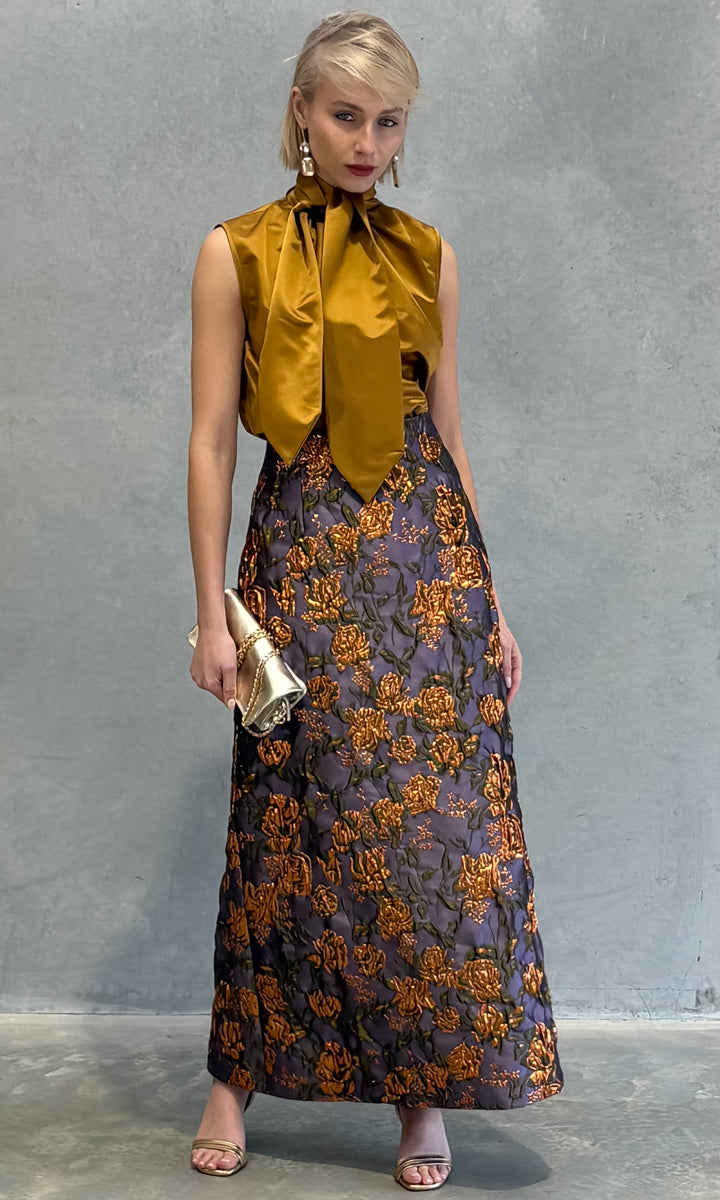 hoss Bronte Maxi Skirt - Aubergine Copper