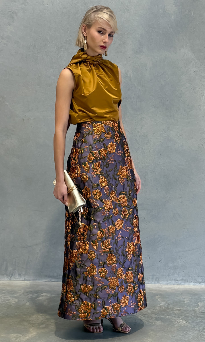 hoss Bronte Maxi Skirt - Aubergine Copper