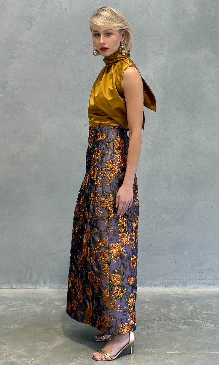 hoss Bronte Maxi Skirt - Aubergine Copper