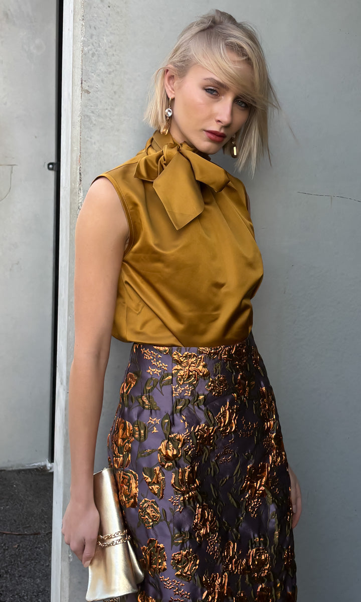 hoss Bronte Maxi Skirt - Aubergine Copper