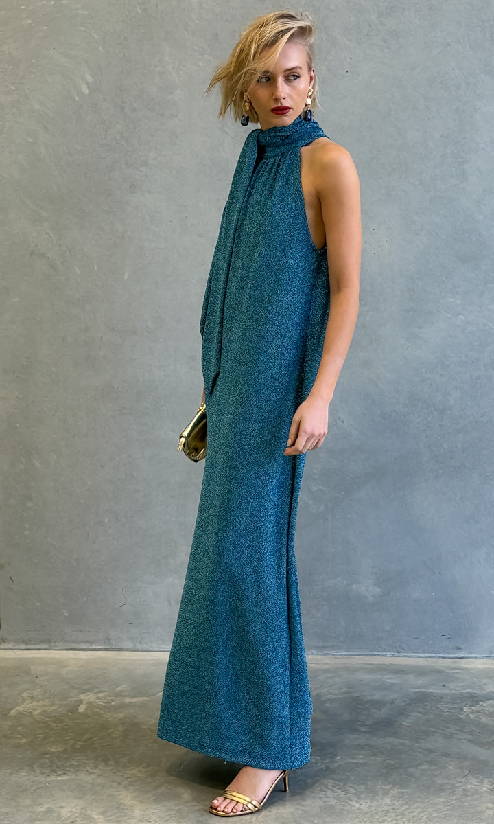 hoss Montreal Maxi Halter Dress - Capri Blue