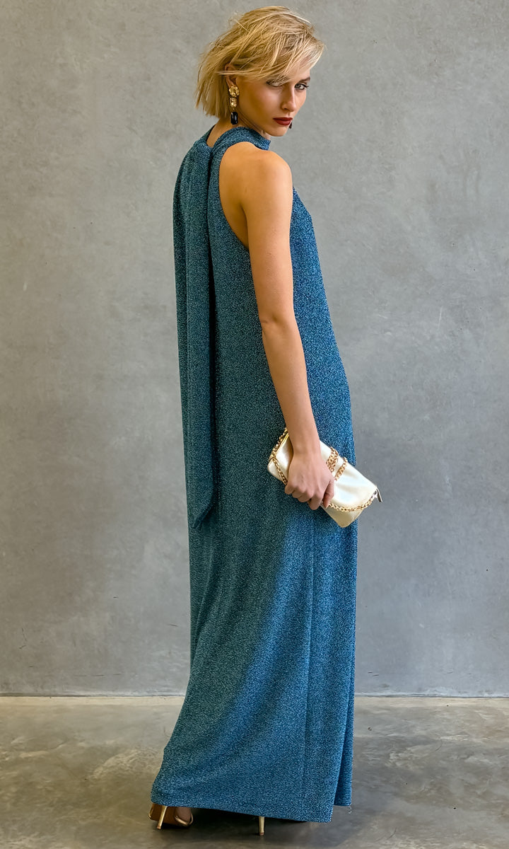 hoss Montreal Maxi Halter Dress - Capri Blue