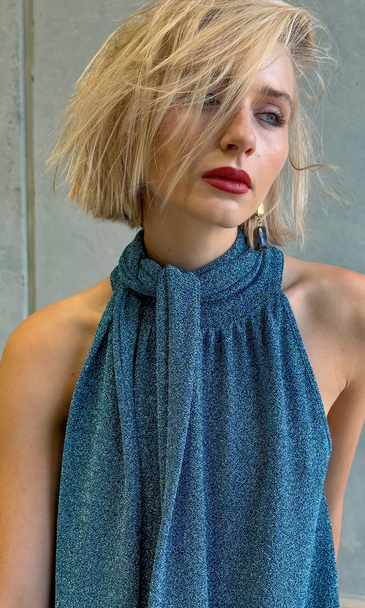 hoss Montreal Maxi Halter Dress - Capri Blue