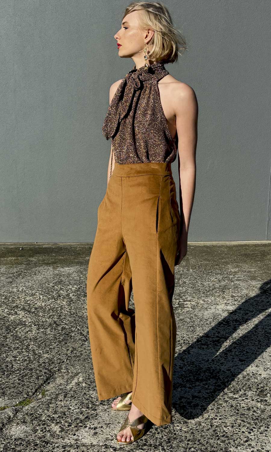 hoss Tribeca Micro Cord Trouser -  Dark Gold