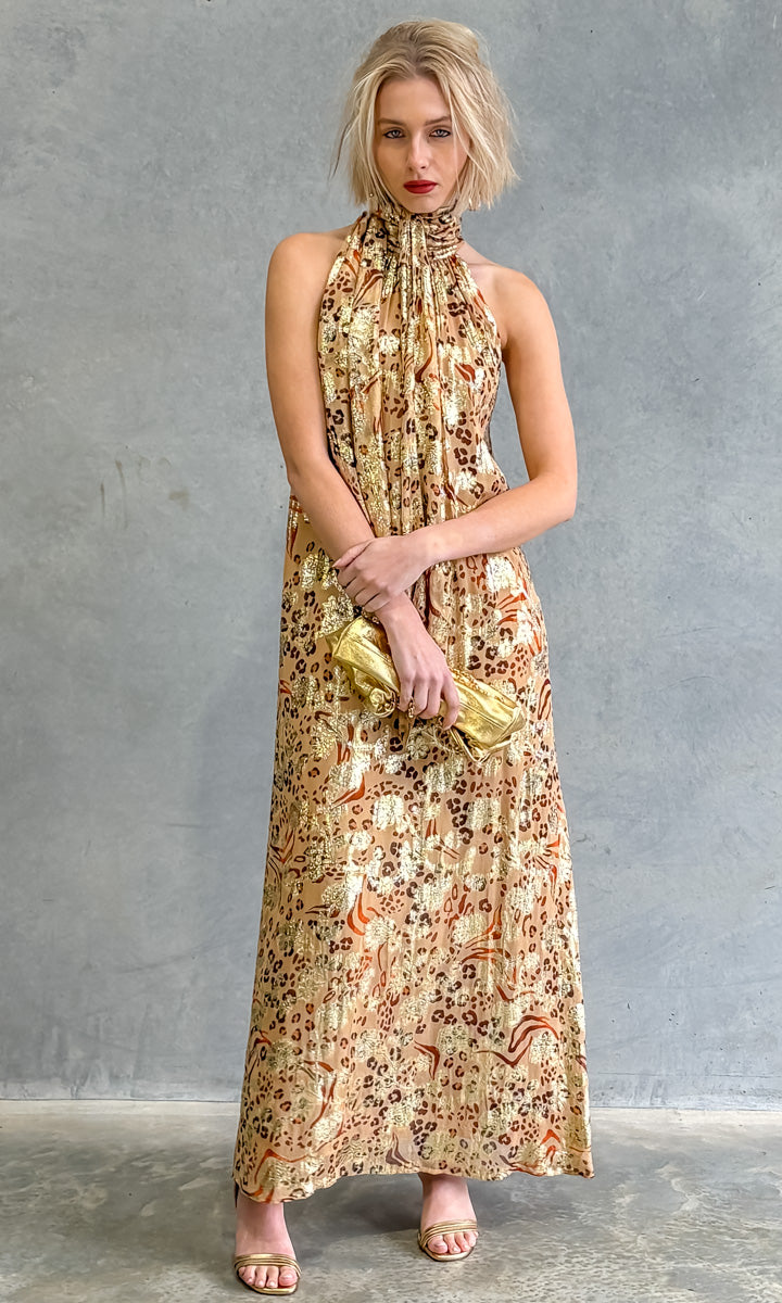 hoss Montreal Dress - Gold/Rust
