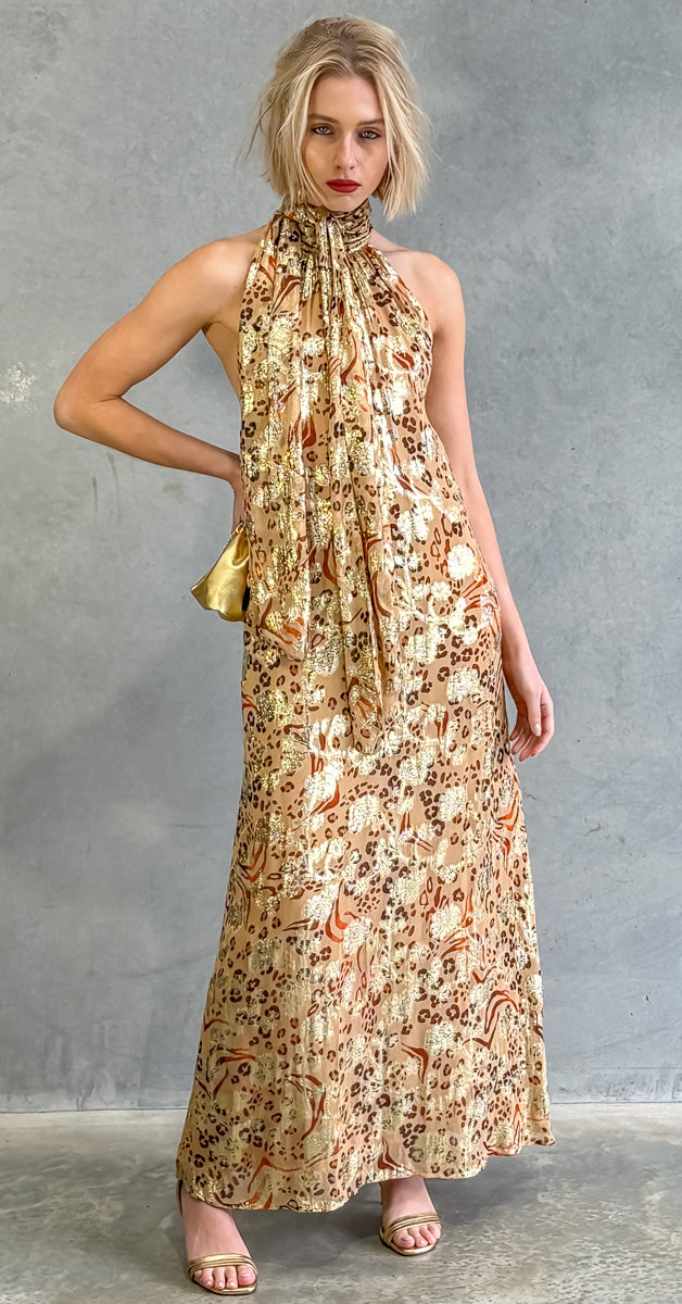 hoss Montreal Dress - Gold/Rust