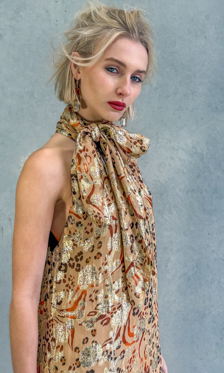 hoss Montreal Dress - Gold/Rust