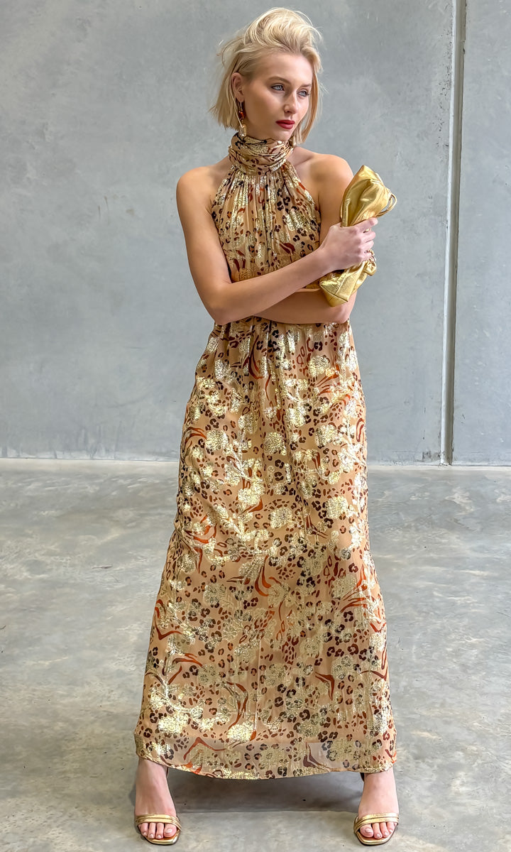 hoss Montreal Dress - Gold/Rust