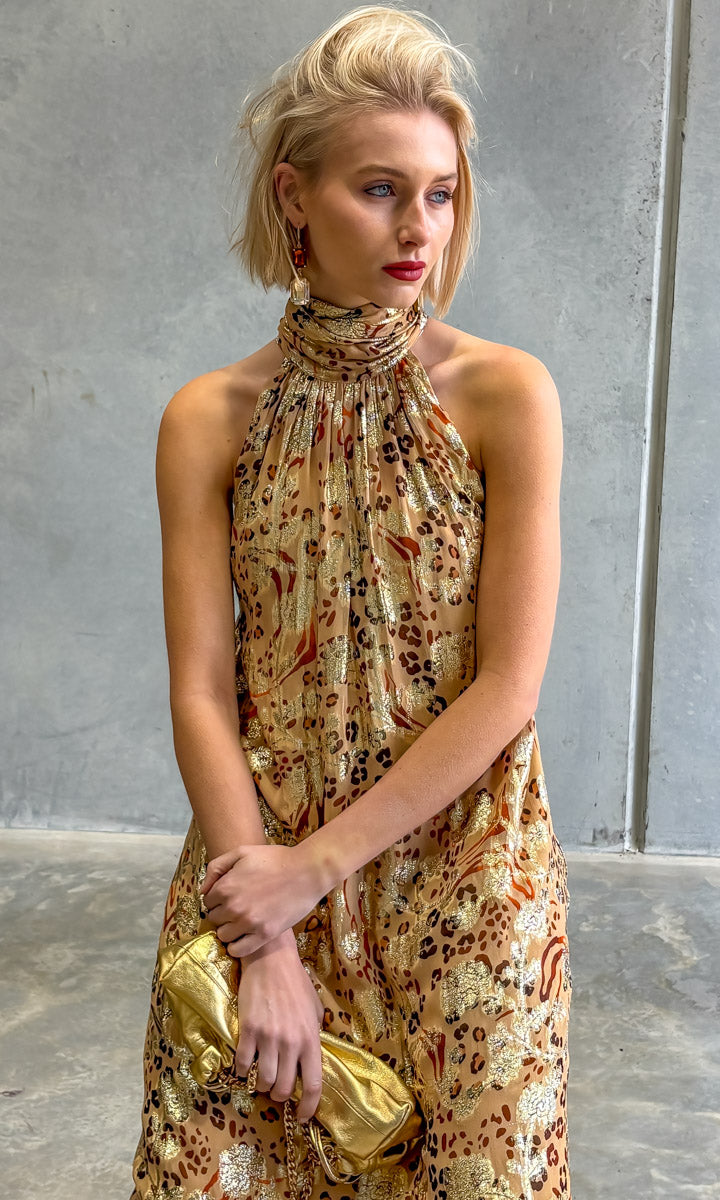 hoss Montreal Dress - Gold/Rust