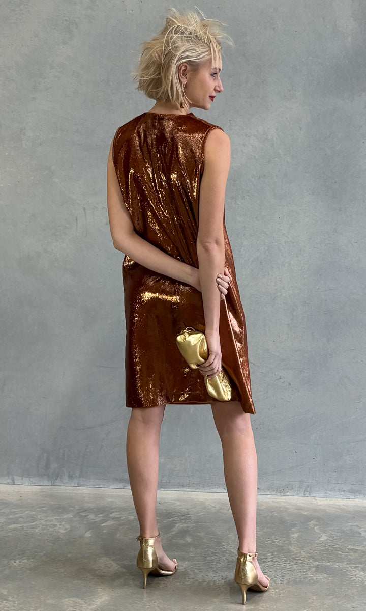 Hoss Erin Dress - Copper Velveteen