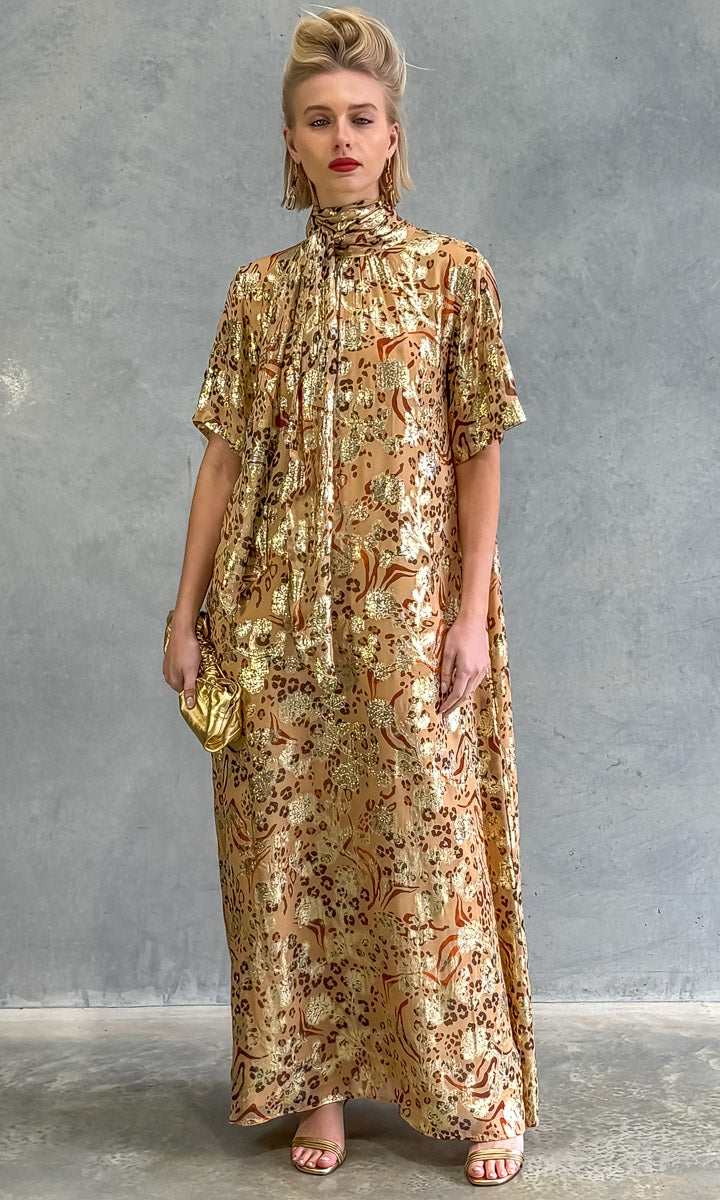hoss Meridian Dress - Gold/Rust