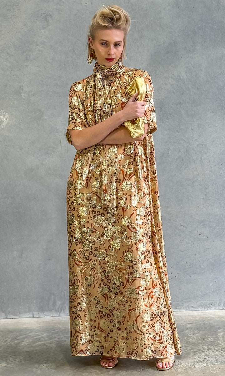 hoss Meridian Dress - Gold/Rust