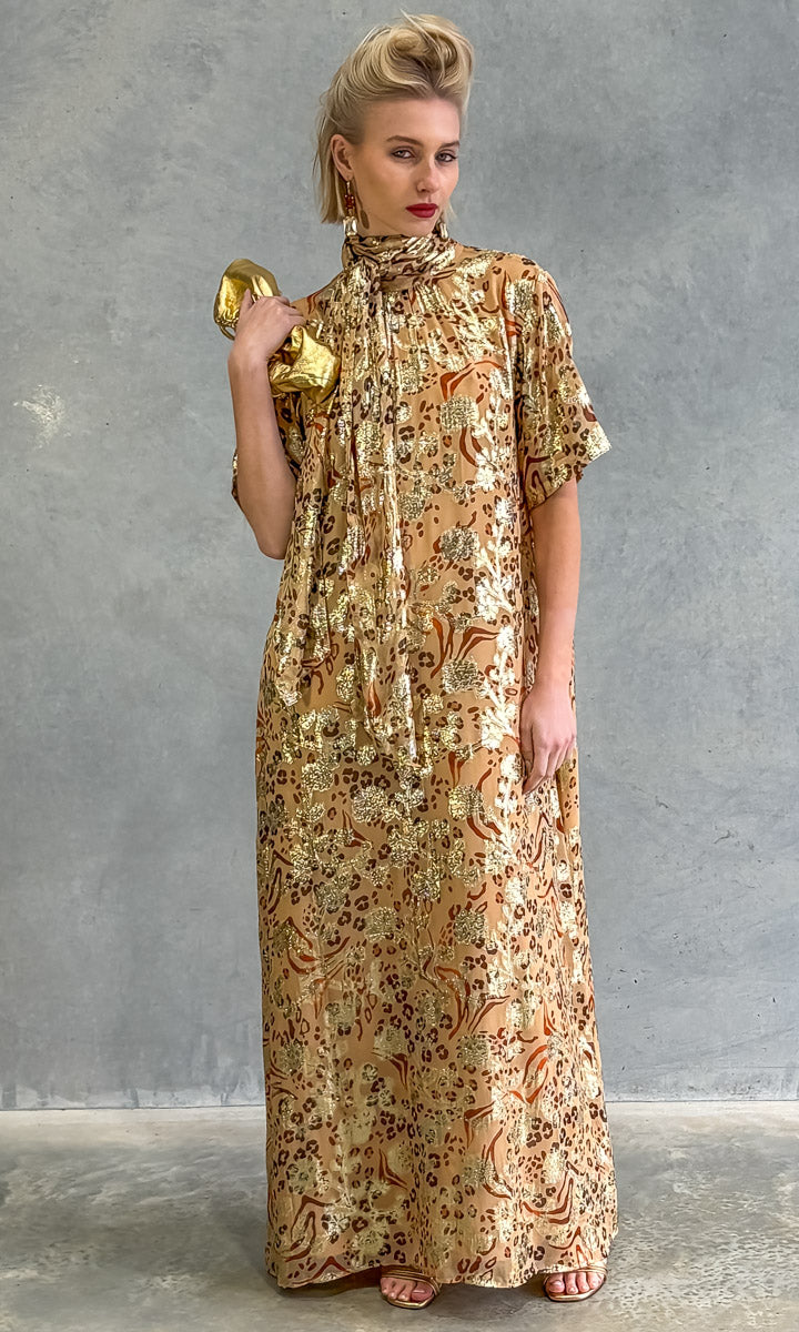 hoss Meridian Dress - Gold/Rust