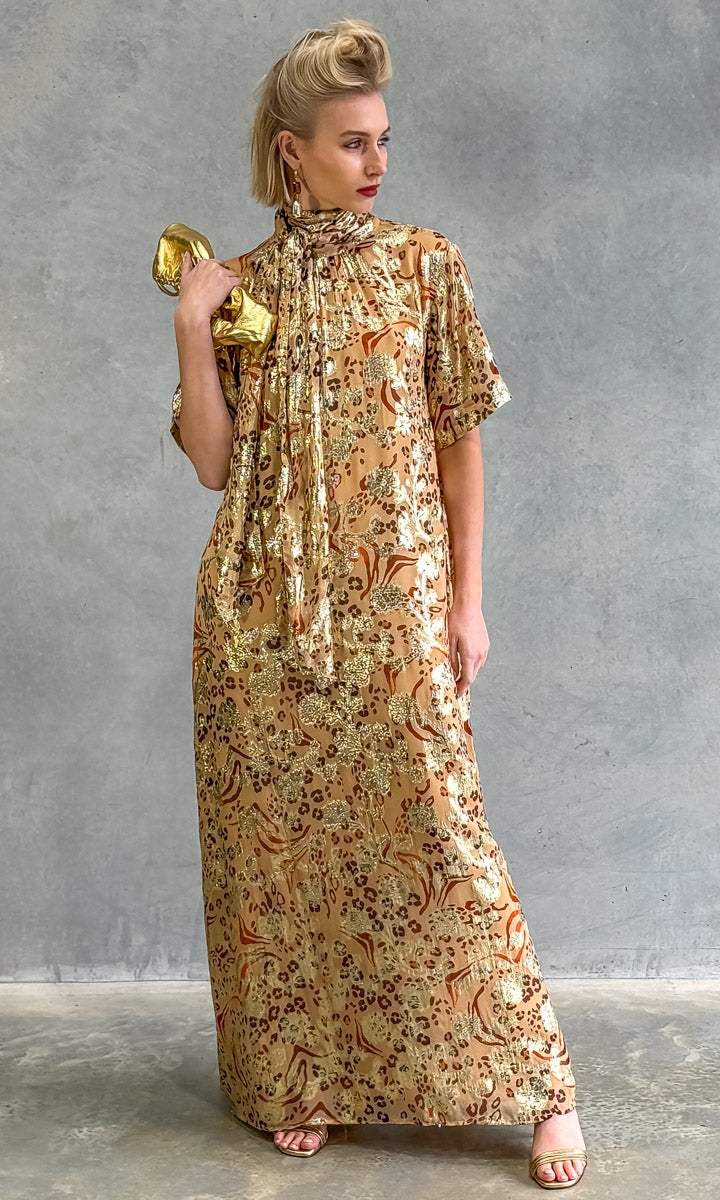 hoss Meridian Dress - Gold/Rust