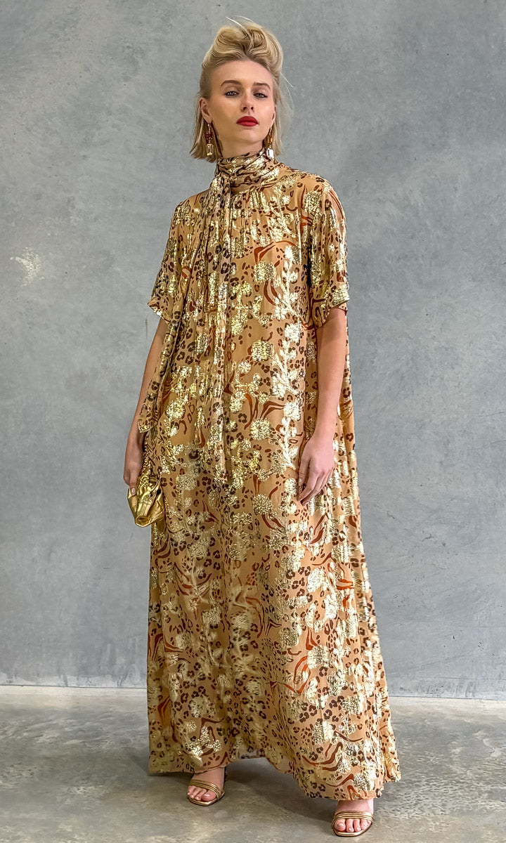 hoss Meridian Dress - Gold/Rust