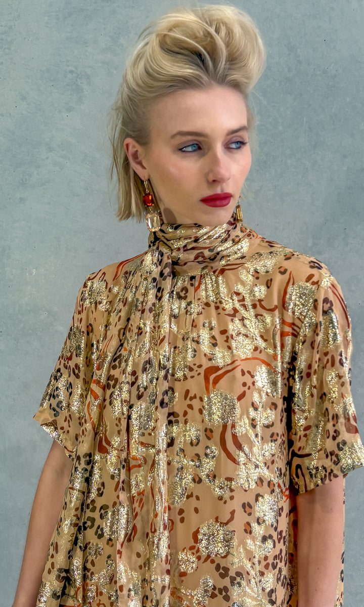 hoss Meridian Dress - Gold/Rust