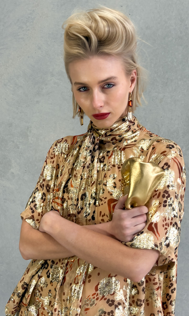 hoss Meridian Dress - Gold/Rust