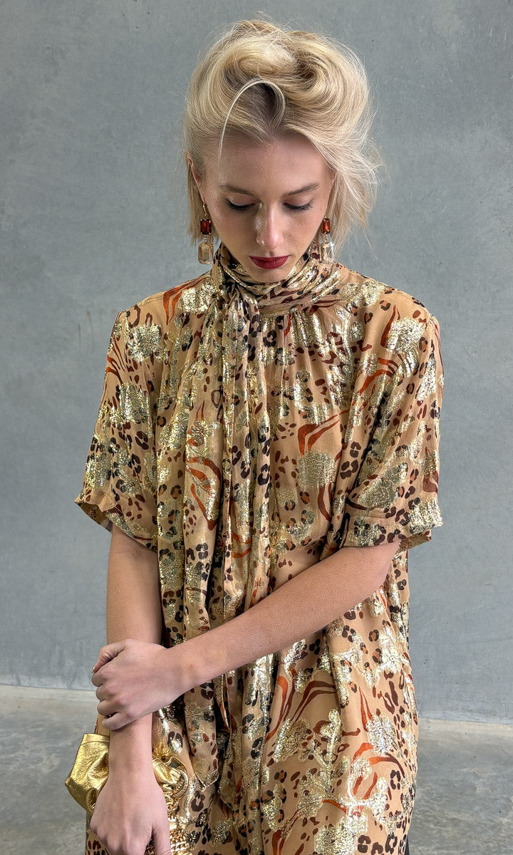 hoss Meridian Dress - Gold/Rust