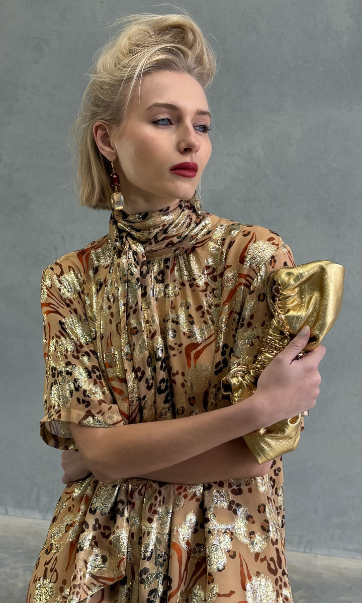 hoss Meridian Dress - Gold/Rust