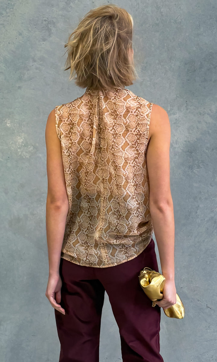 hoss Mardi Silk Top - Snake Chiffon