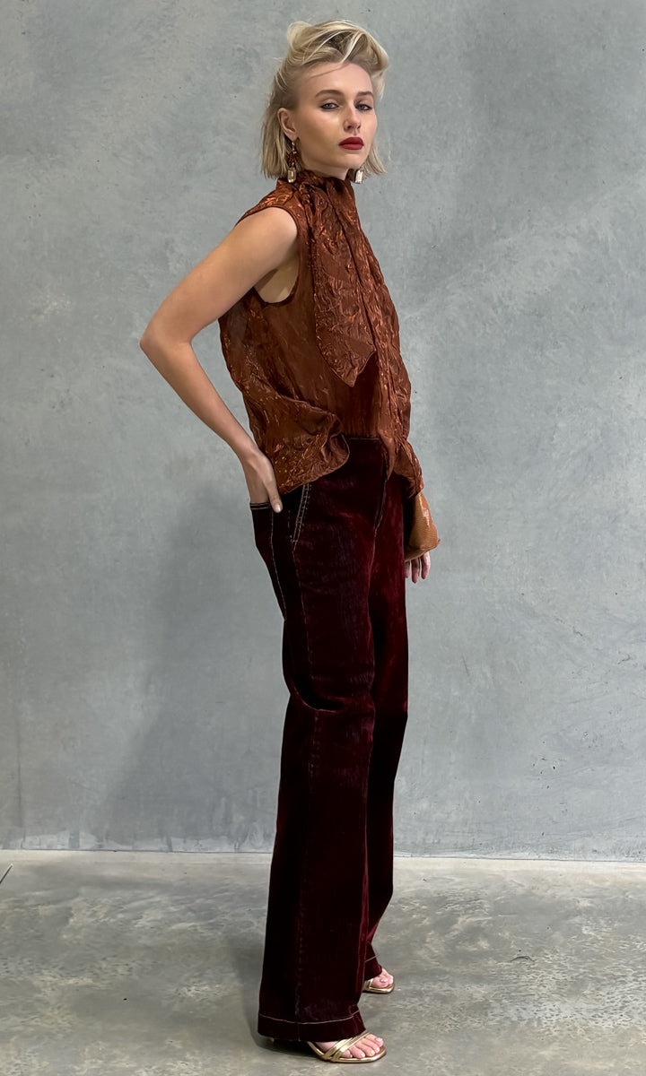 hoss Mardi Tie Top - Copper Plated  Metallic