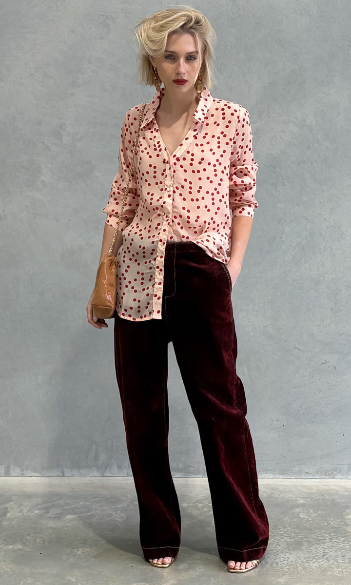 hoss Alex Shirt - Pink/Red Dot