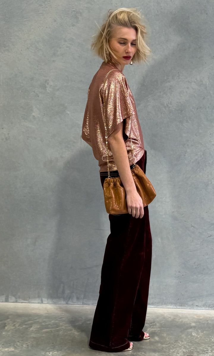 hoss Jerry V Neck Top - Clay