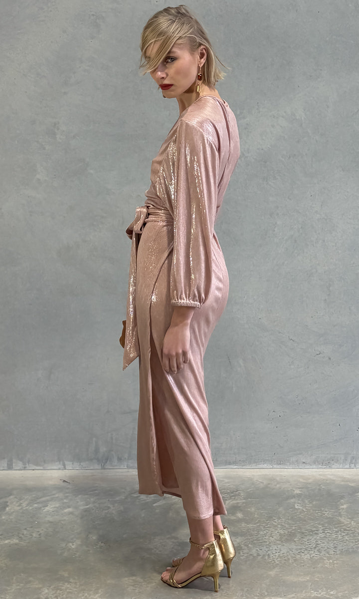 HOSS  Wrap Dress - Rose Gold