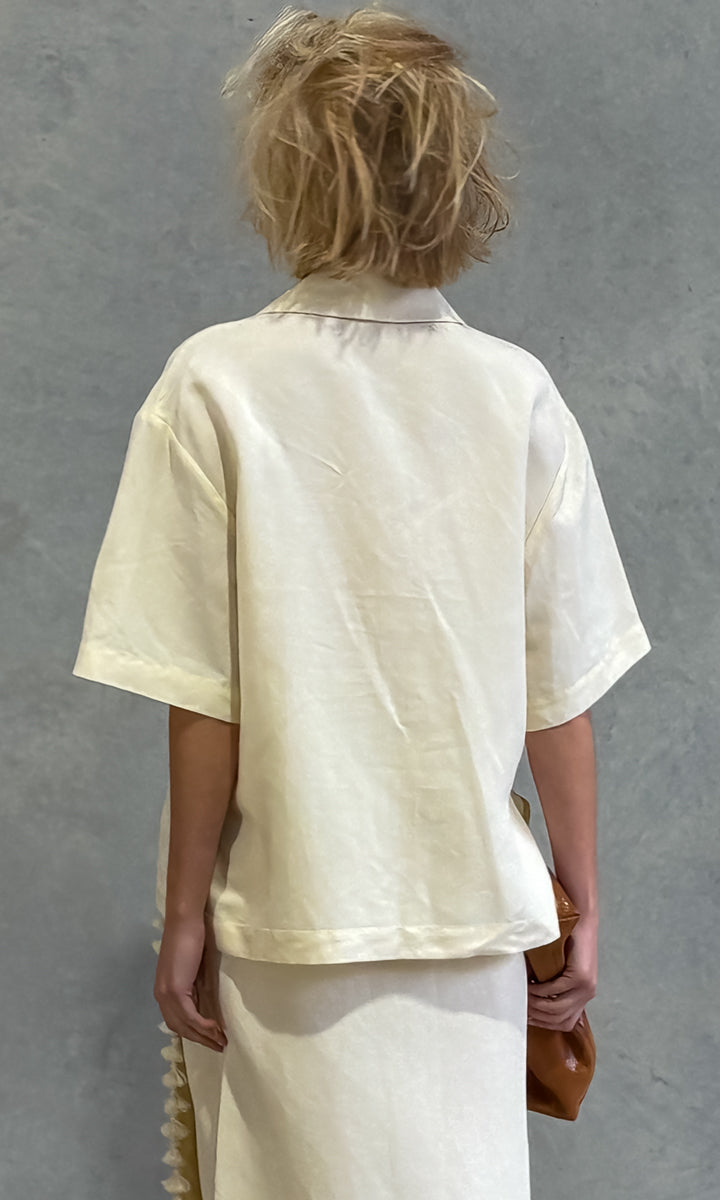Beatrice b Linen Shirt w Fringe