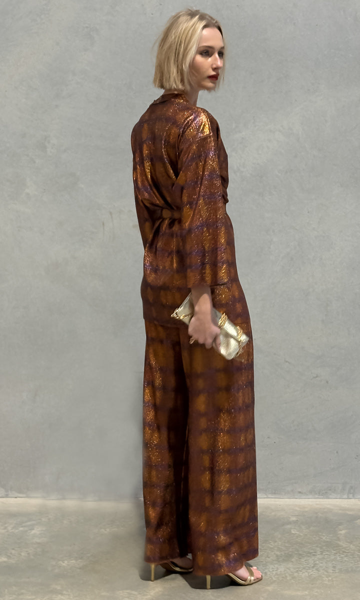 Momoni Crosene  Kimono Jacket - Burnt  gold