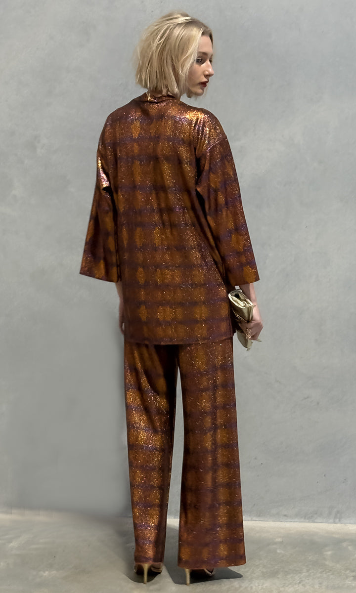 Momoni Crosene  Kimono Jacket - Burnt  gold