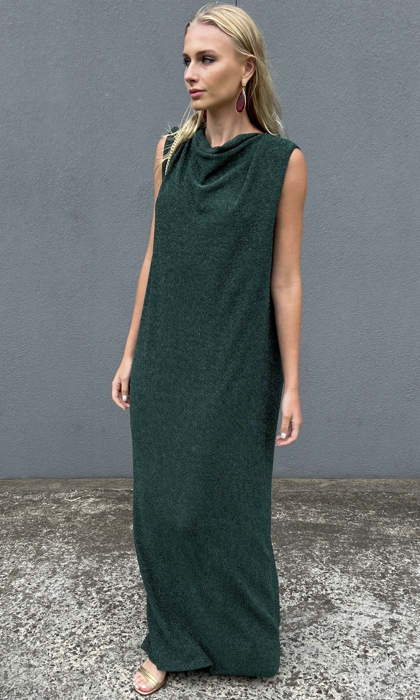 HOSS Cowl Maxi Dress - Emerald Green