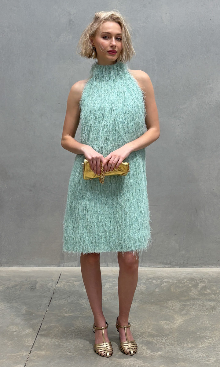 hoss Medina  Dress - Mint Fringe