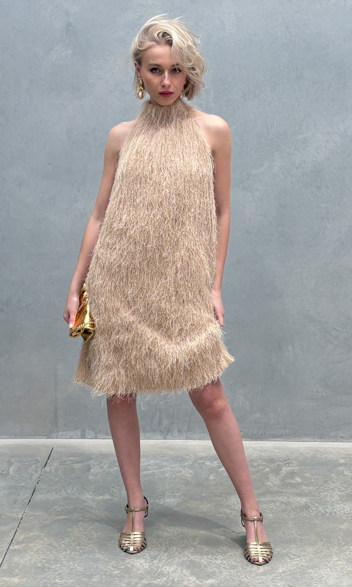 hoss Medina Dress - Blush Fringe