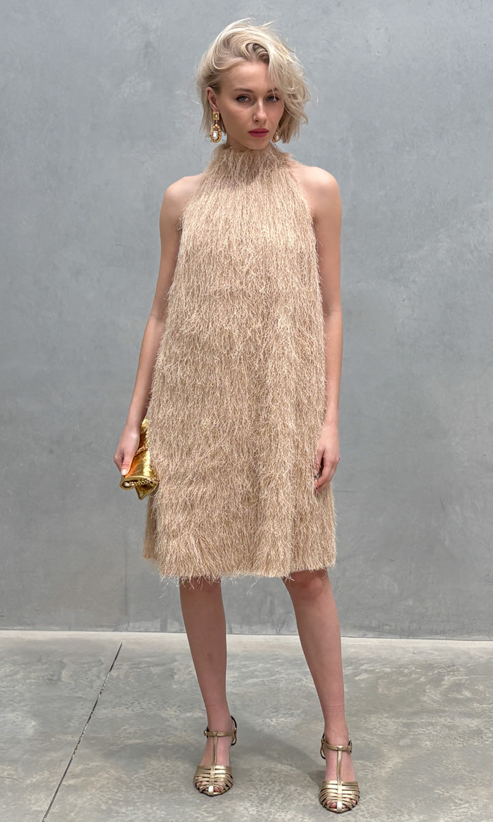 hoss Medina Dress - Blush Fringe