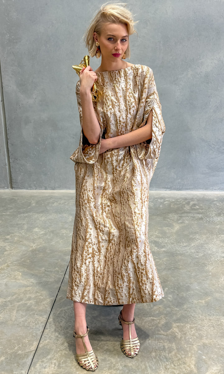 hoss Romulus Brocade Vine Maxi Dress