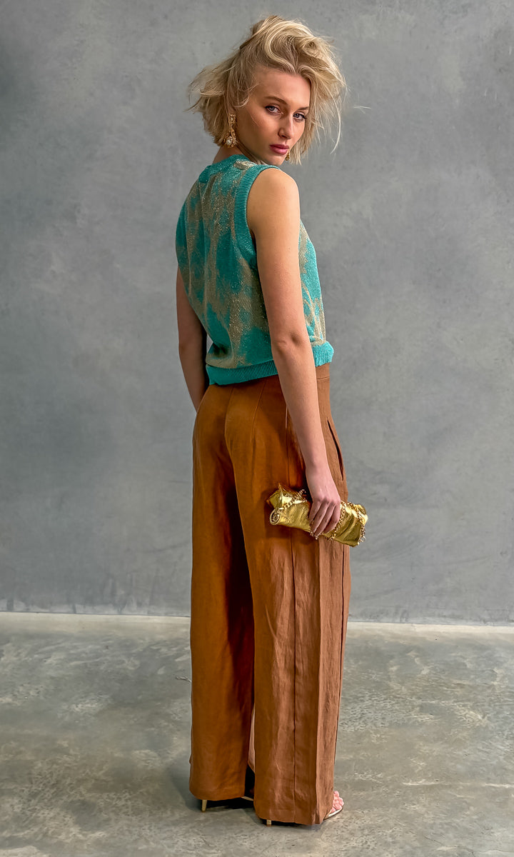 Momoni Amalfi Top - Aquamarine