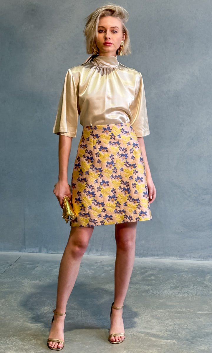 hoss Isabella Skirt - Blue Gold Iris