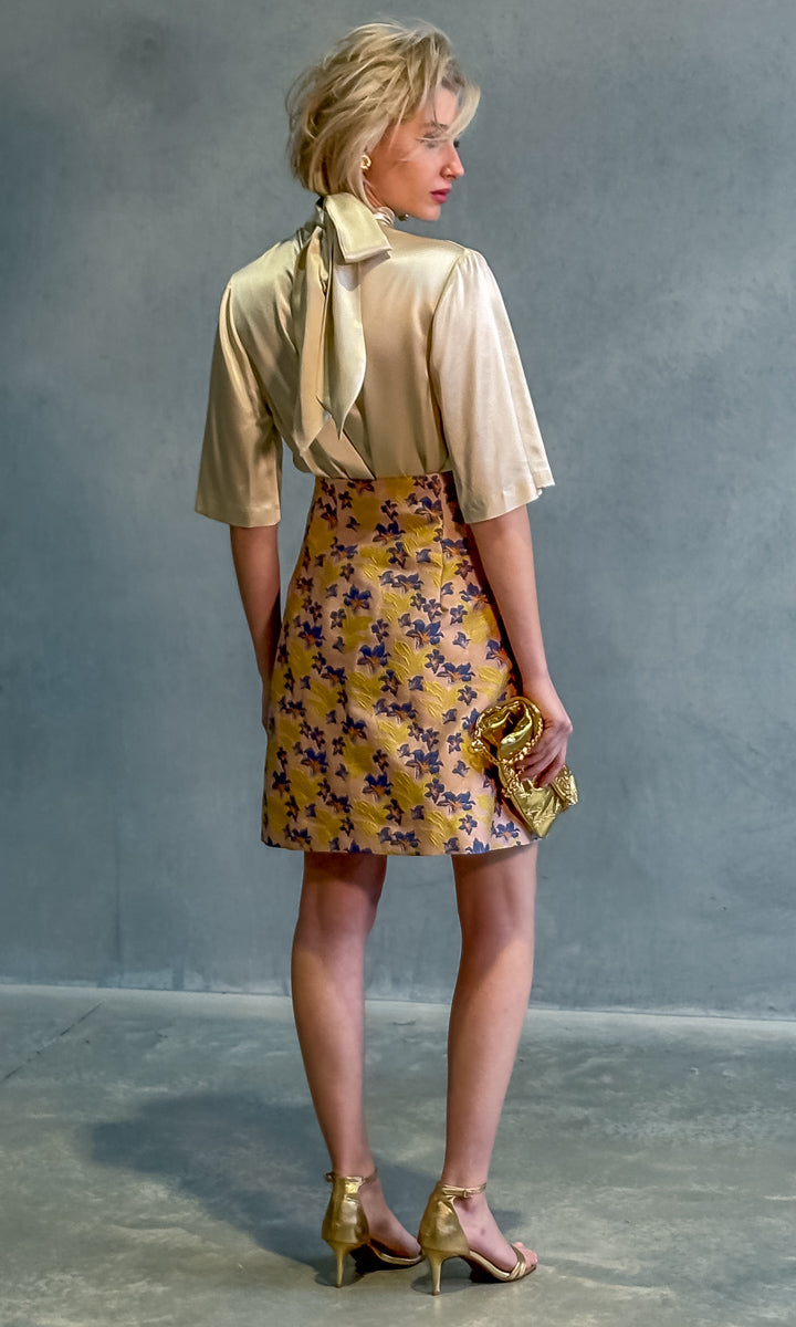 hoss Lucen Silk Top - Soft Gold