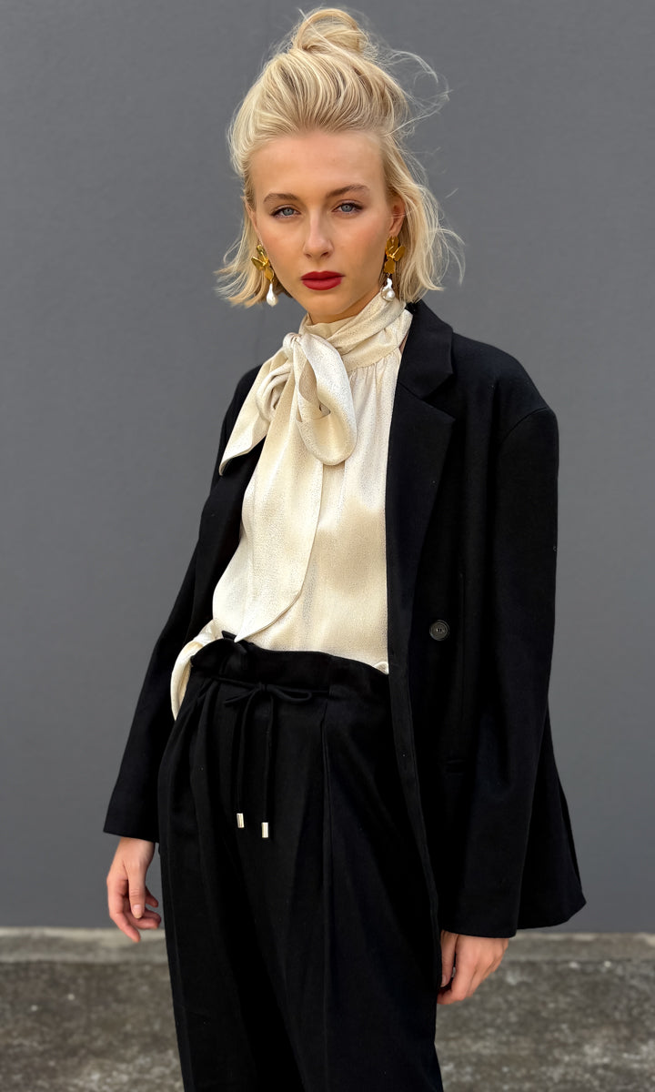 Liviana Conti Felt Wool Jacket - Noir