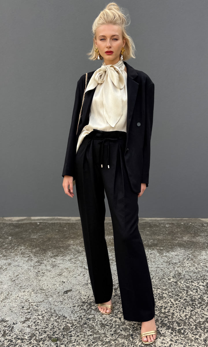 Liviana Conti Felt Wool Jacket - Noir