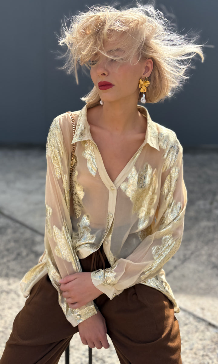 hoss Momento Shirt - Gold Cream