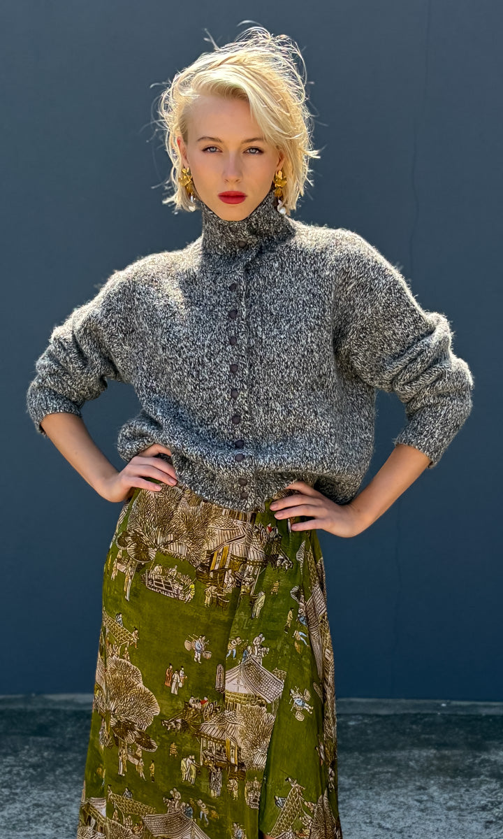 hoss Byron Speckle Lambswool Cardigan