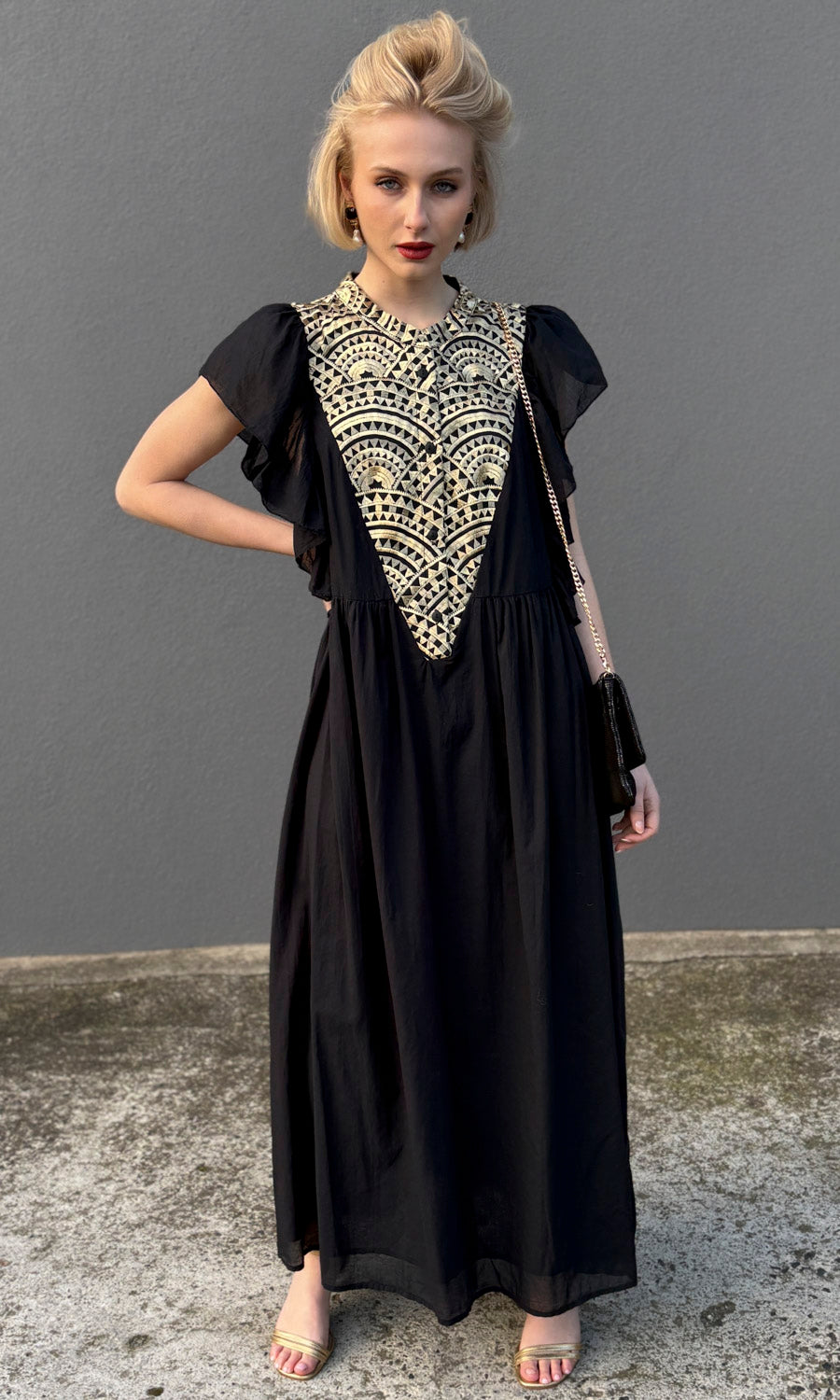 greek archaic kori maxi dress Greek Archaic Kori | Crete Sleeveless Maxi Dress Natural