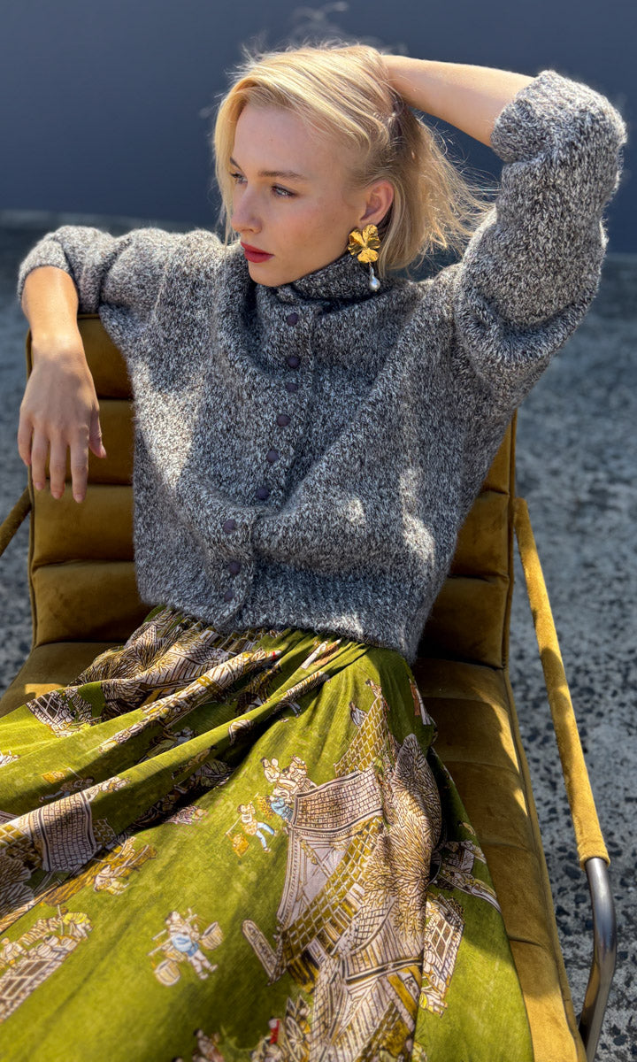 hoss Byron Speckle Lambswool Cardigan