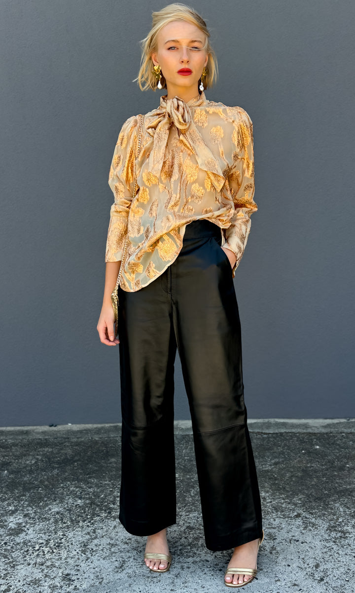 HOSS Dominique Shirt - Caramel Gold  Leaf