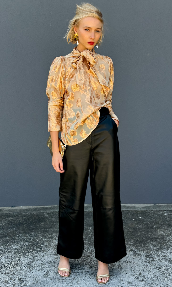 HOSS Dominique Shirt - Caramel Gold  Leaf