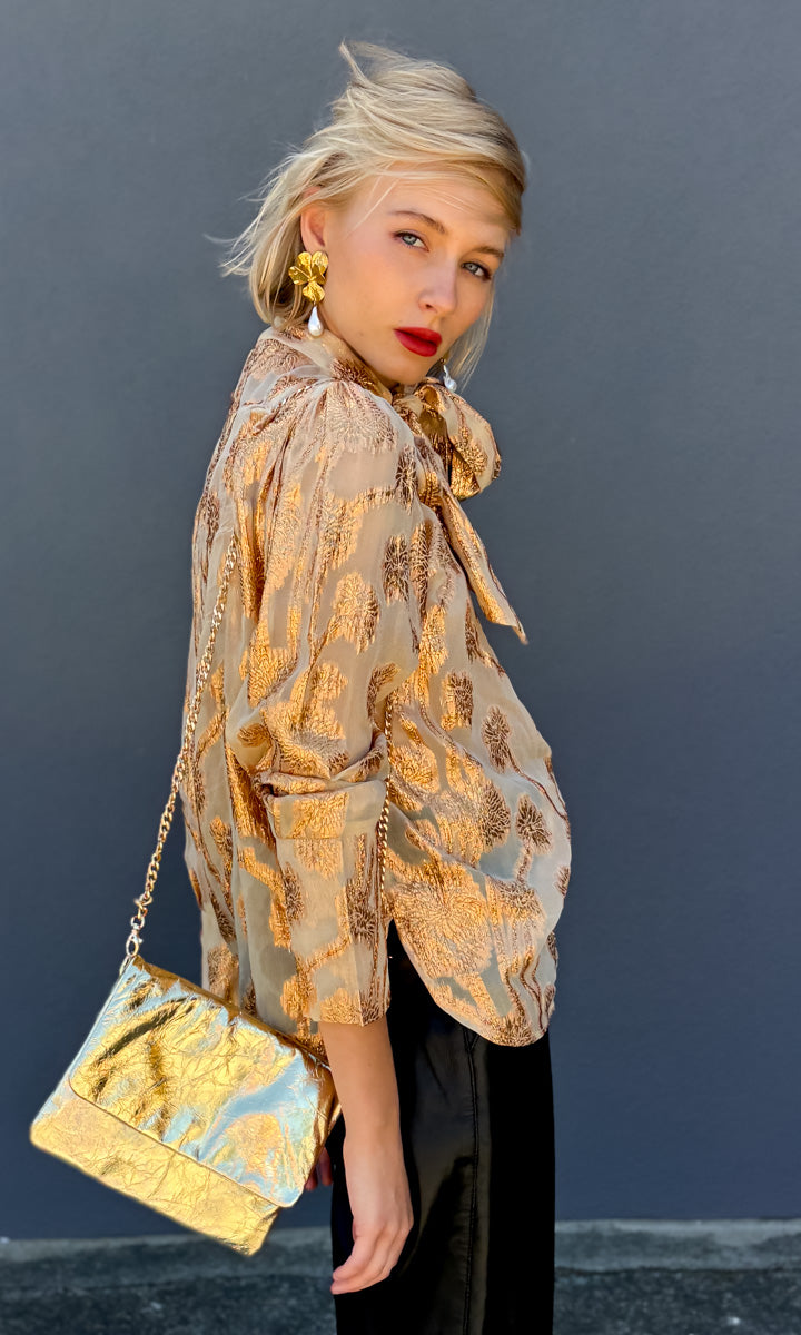 HOSS Dominique Shirt - Caramel Gold  Leaf