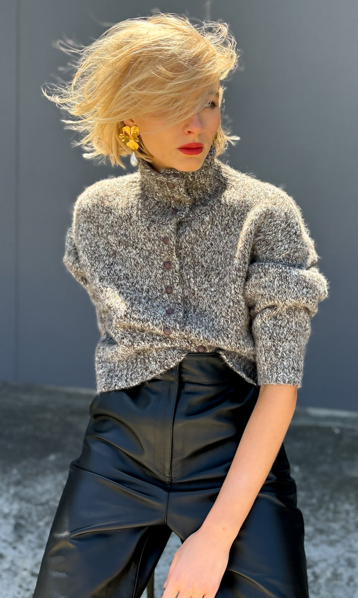 hoss Black Leather Freeway Trouser