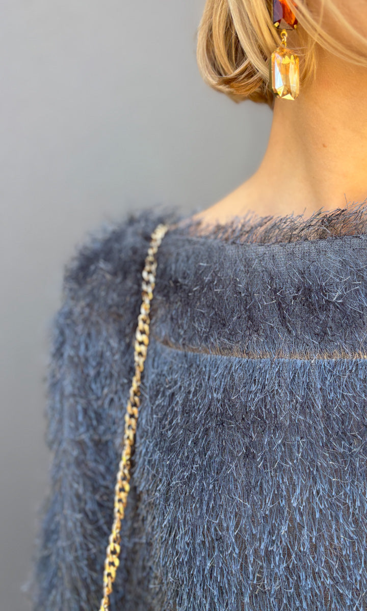 hoss Romulus Dress - Smokey Midnight Fringe